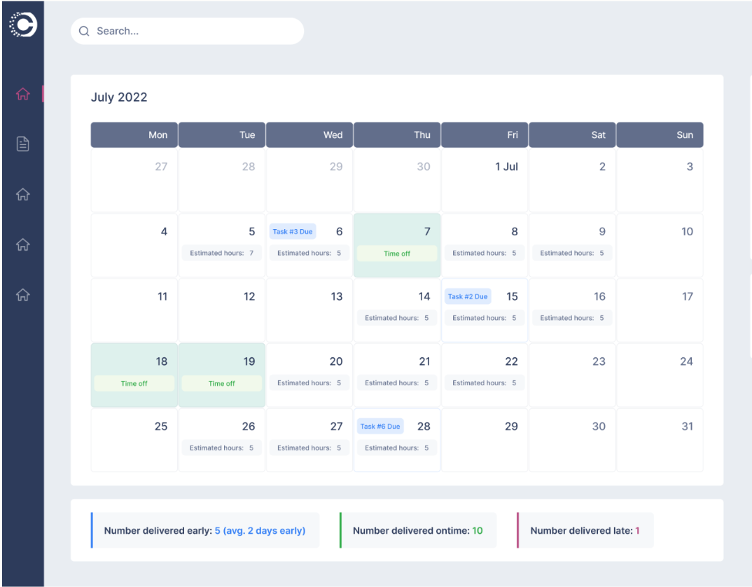 Clean Dashboard Interface